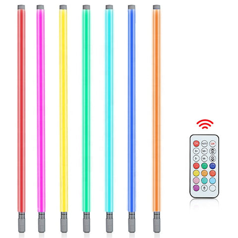 4 feet LED neon tube light dimmable color | 360 photo booth light sticks | Color changing LED tube lights | 4 pack